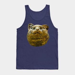 Cat with a grin statue Tank Top